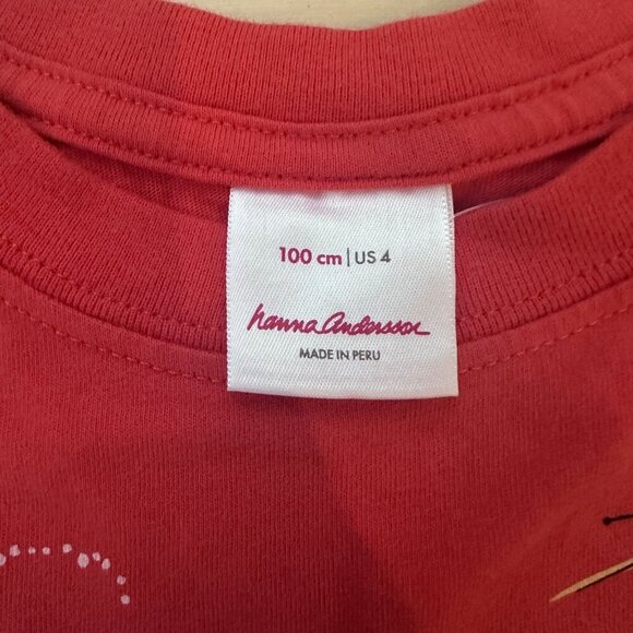 Hanna Andersson Space Themed Orange Cotton T-Shirt Short Sleeves Size Boy US 4 - Picture 13 of 13